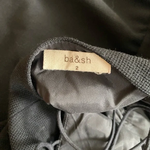 BA&SH Black Drop Waist Taxi Dress with Back Detail - Picture 7 of 7